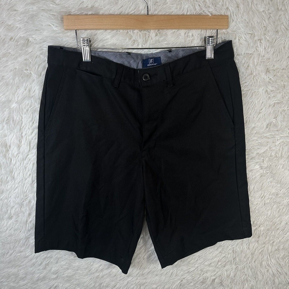 George At The Knee‎ Men’s Size 32 Black Walk Shorts Loose